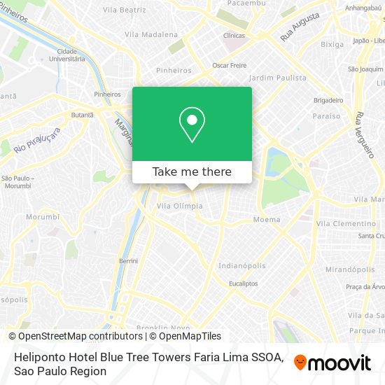 Heliponto Hotel Blue Tree Towers Faria Lima SSOA map