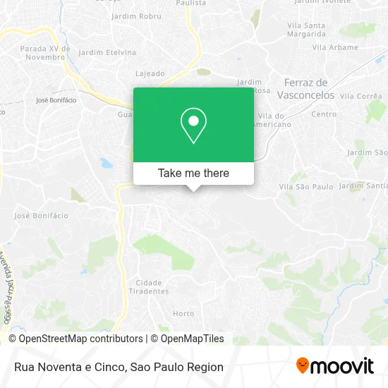 Rua Noventa e Cinco map
