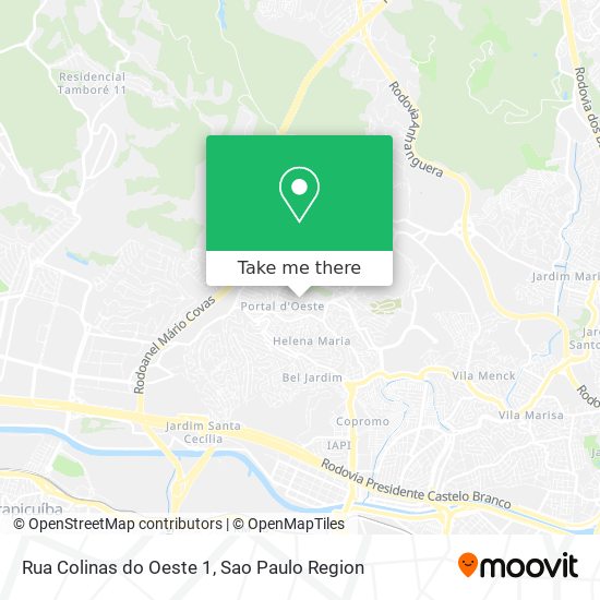 Rua Colinas do Oeste 1 map