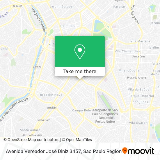 Mapa Avenida Vereador José Diniz 3457