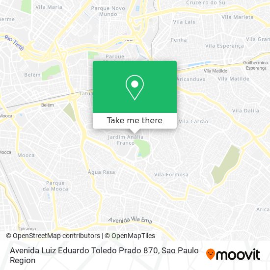 Mapa Avenida Luiz Eduardo Toledo Prado 870