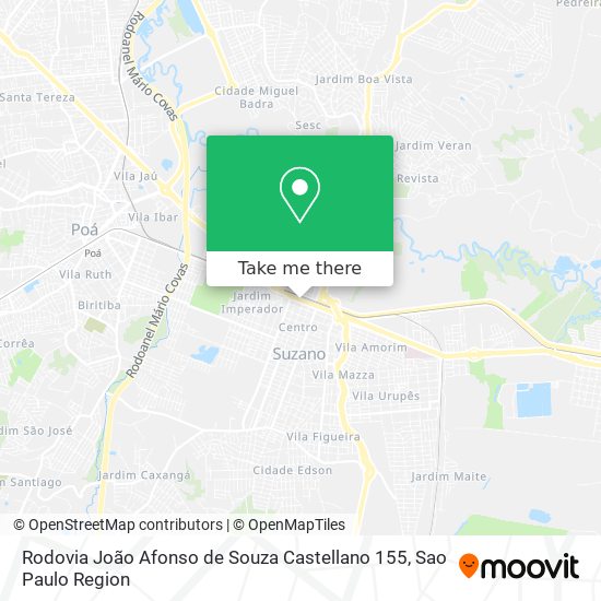 Rodovia João Afonso de Souza Castellano 155 map