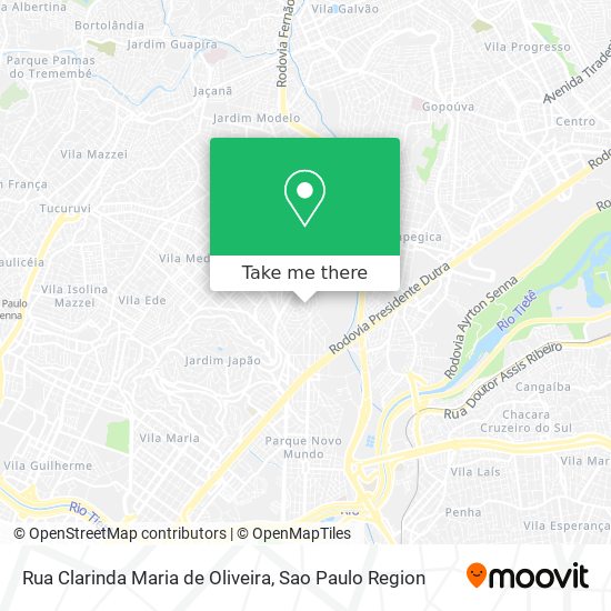 Mapa Rua Clarinda Maria de Oliveira
