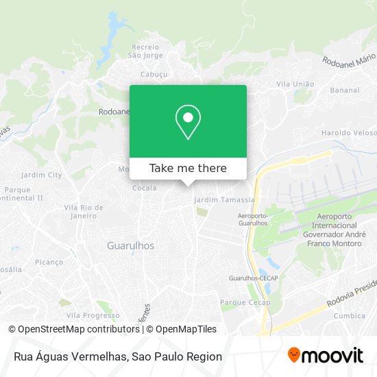 Mapa Rua Águas Vermelhas