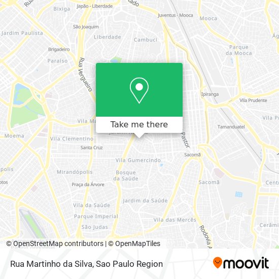 Mapa Rua Martinho da Silva