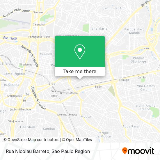 Mapa Rua Nicolau Barreto