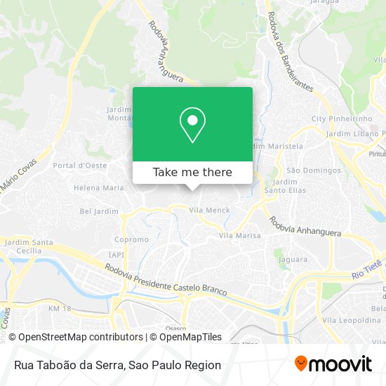 Mapa Rua Taboão da Serra