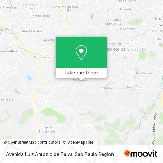 Mapa Avenida Luiz Antônio de Paiva