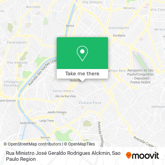 Rua Ministro José Geraldo Rodrigues Alckmin map