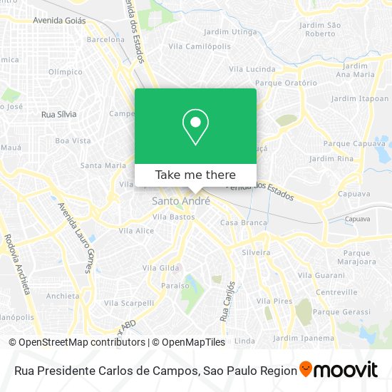 Rua Presidente Carlos de Campos map