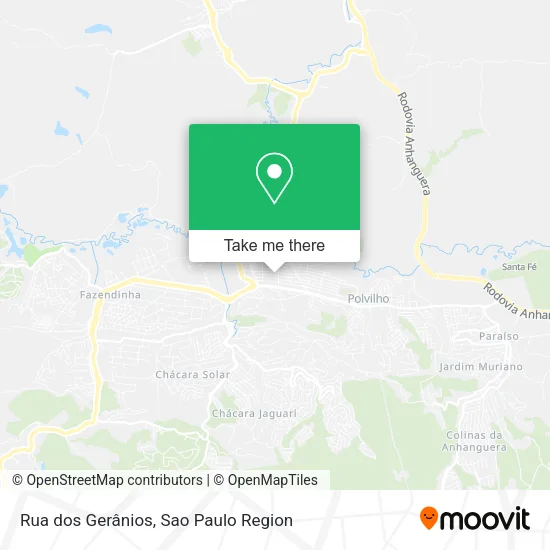Mapa Rua dos Gerânios