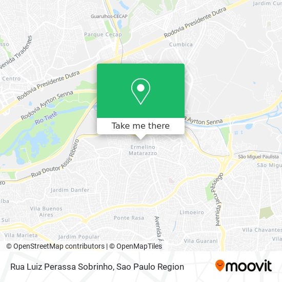 Mapa Rua Luiz Perassa Sobrinho