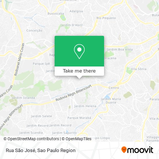 Rua São José map