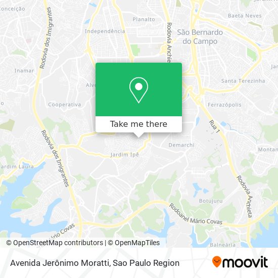 Avenida Jerônimo Moratti map