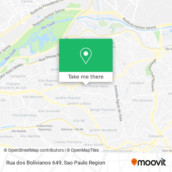 Rua dos Bolivianos 649 map