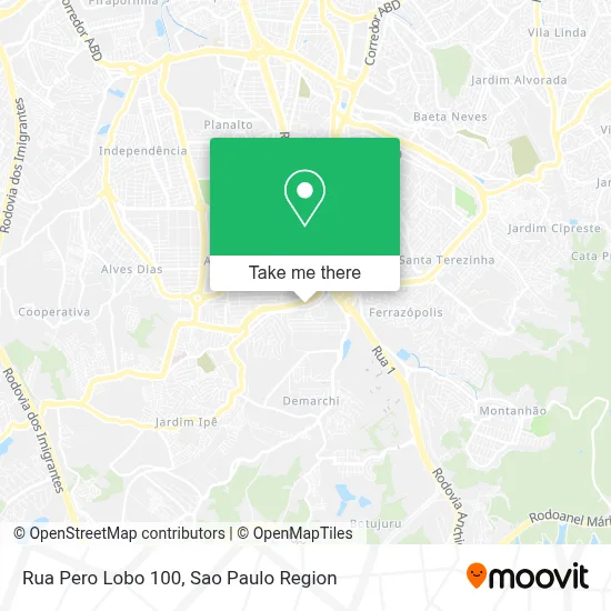 Rua Pero Lobo 100 map