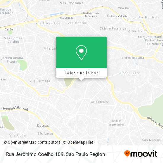 Mapa Rua Jerônimo Coelho 109