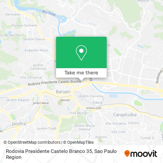 Rodovia Presidente Castelo Branco 35 map