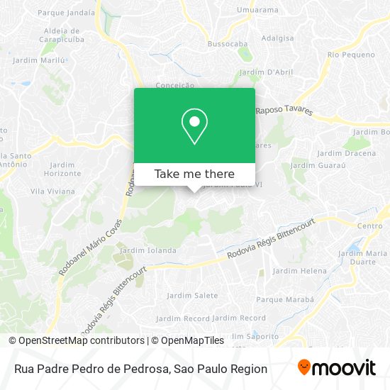 Mapa Rua Padre Pedro de Pedrosa