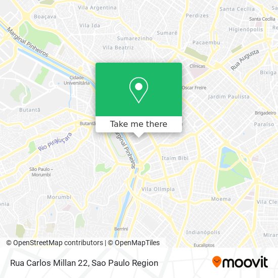 Rua Carlos Millan 22 map
