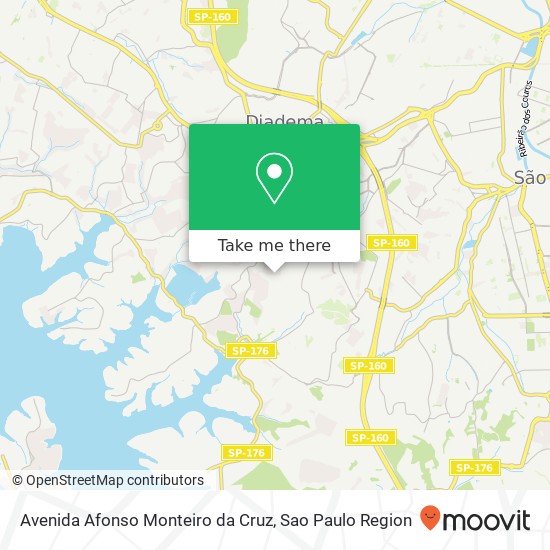 Mapa Avenida Afonso Monteiro da Cruz