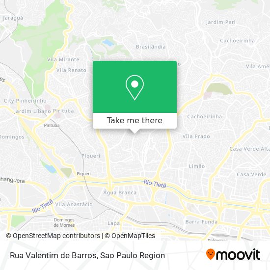 Mapa Rua Valentim de Barros