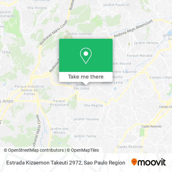 Mapa Estrada Kizaemon Takeuti 2972