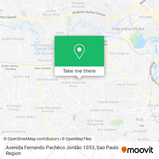 Mapa Avenida Fernando Pachêco Jordão 1053