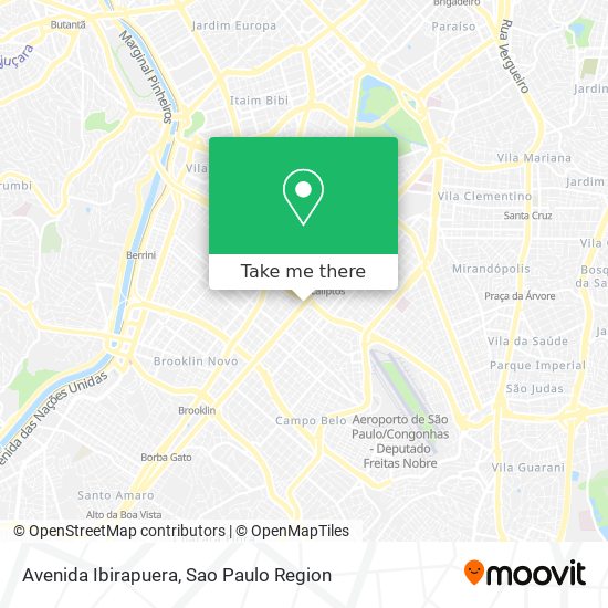 Mapa Avenida Ibirapuera