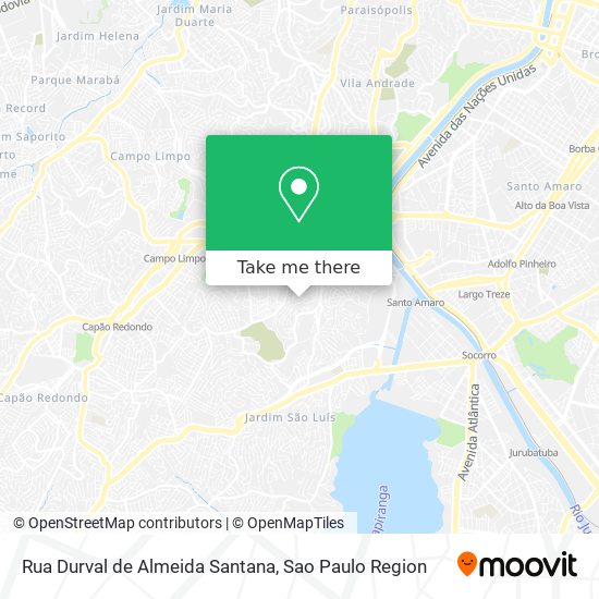 Rua Durval de Almeida Santana map