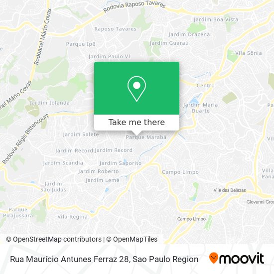 Mapa Rua Maurício Antunes Ferraz 28
