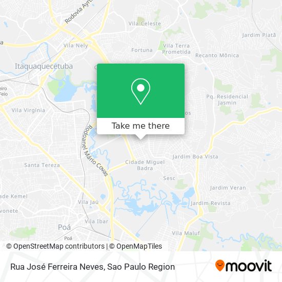 Mapa Rua José Ferreira Neves