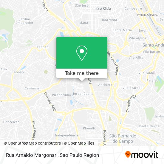 Mapa Rua Arnaldo Margonari