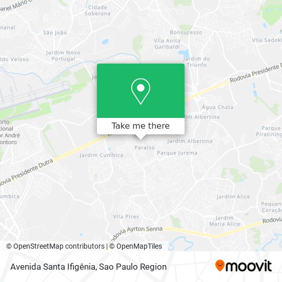 Avenida Santa Ifigênia map