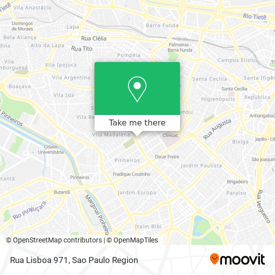 Mapa Rua Lisboa 971