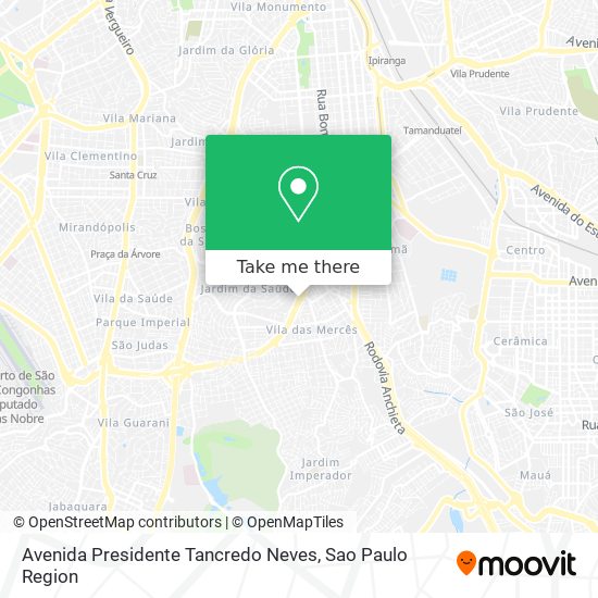 Mapa Avenida Presidente Tancredo Neves