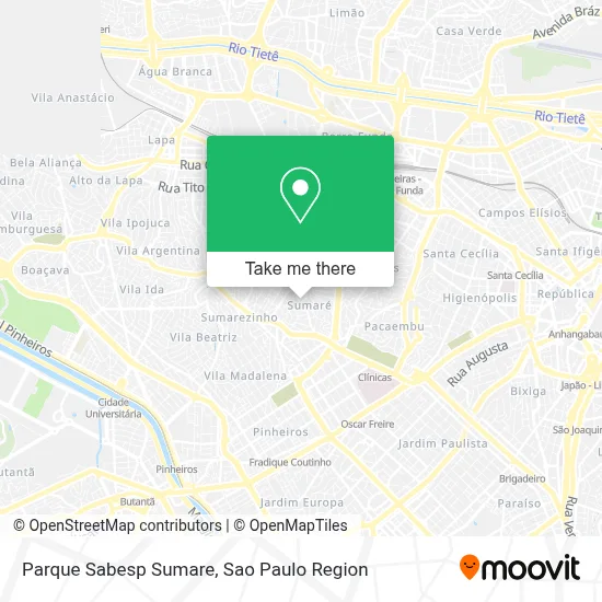 Parque Sabesp Sumare map