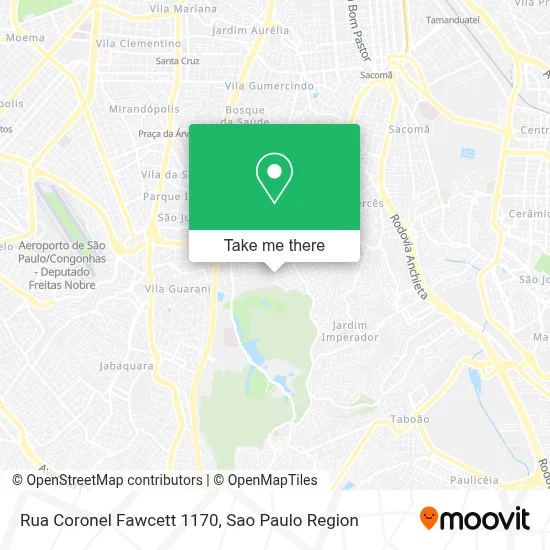 Rua Coronel Fawcett 1170 map