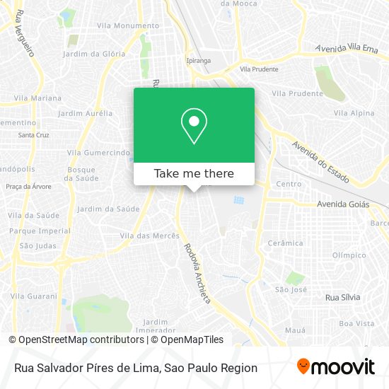 Mapa Rua Salvador Píres de Lima