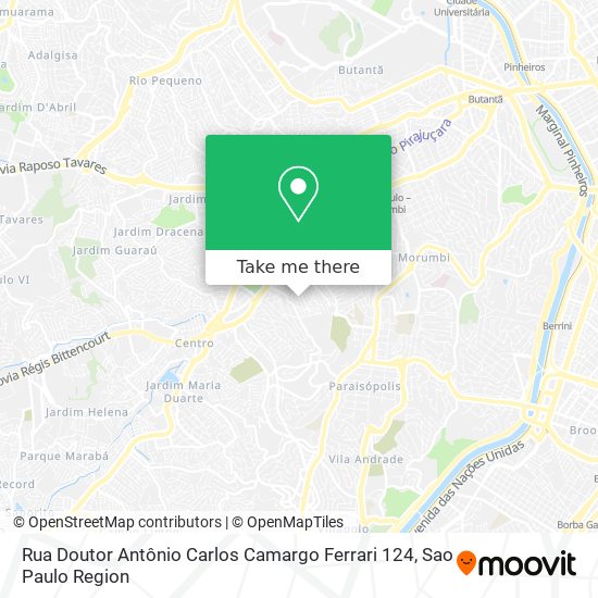 Mapa Rua Doutor Antônio Carlos Camargo Ferrari 124