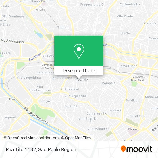 Mapa Rua Tito 1132