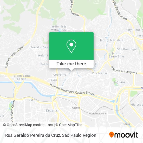 Mapa Rua Geraldo Pereira da Cruz