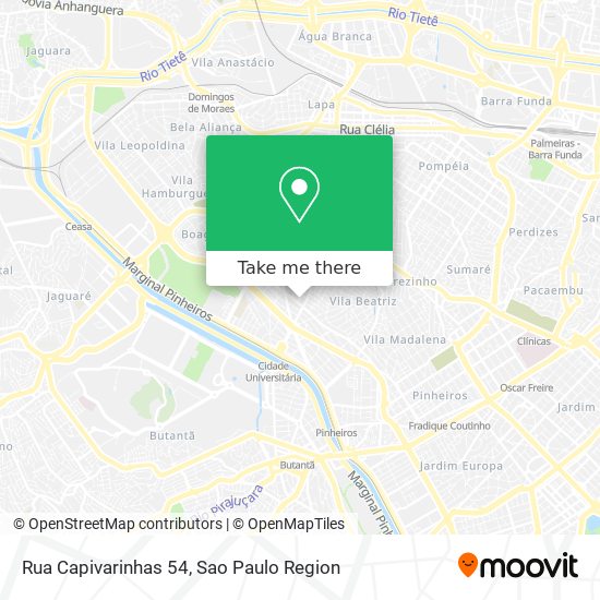 Mapa Rua Capivarinhas 54