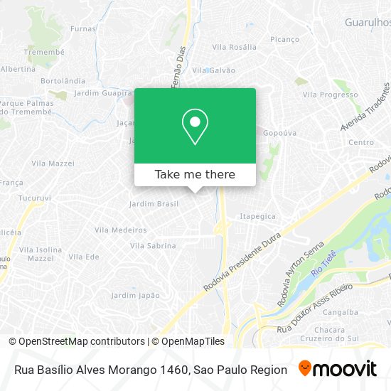 Mapa Rua Basílio Alves Morango 1460