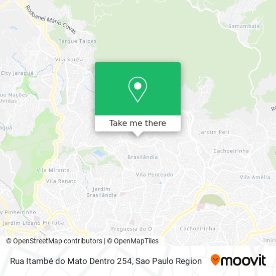 Rua Itambé do Mato Dentro 254 map