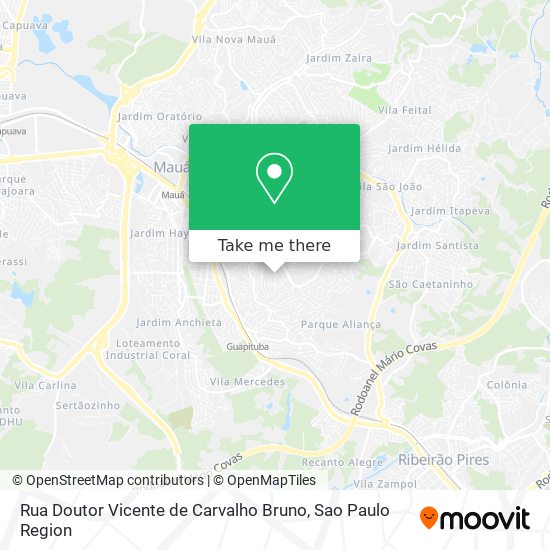 Mapa Rua Doutor Vicente de Carvalho Bruno