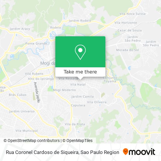 Mapa Rua Coronel Cardoso de Siqueira