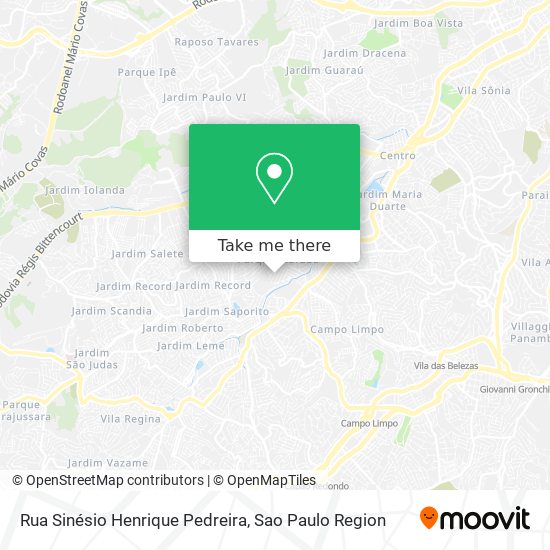 Rua Sinésio Henrique Pedreira map