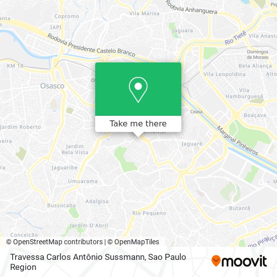 Mapa Travessa Carlos Antônio Sussmann