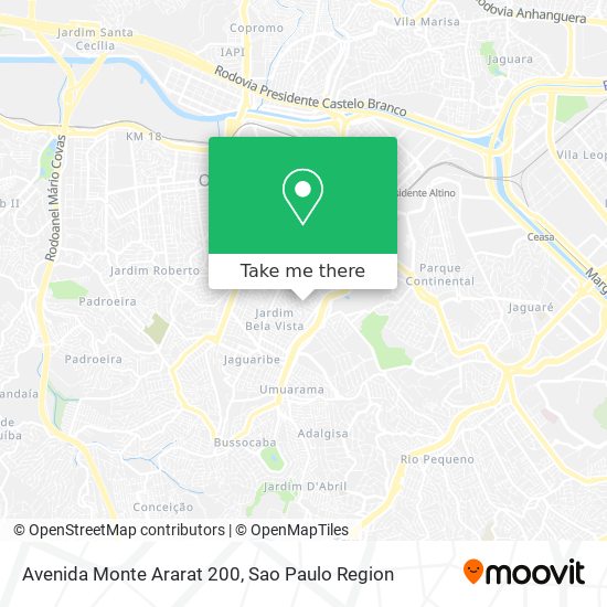 Avenida Monte Ararat 200 map